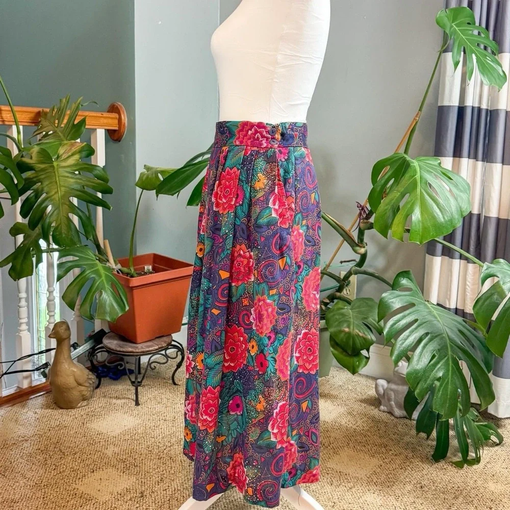 Via Sant Andrea Floral Maxi Skirt - Multicolor